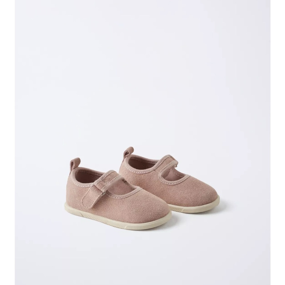 NWT Zara kids leather barefoot ballerina flats size 6.5 toddler